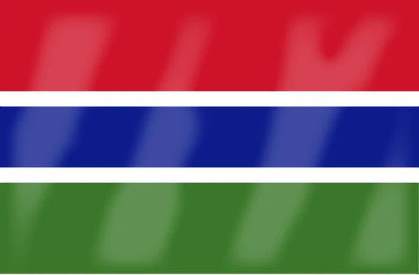 Bandera de Gambia — Vector de stock