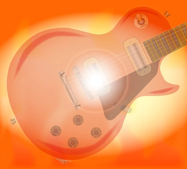 Yangın gitar — Stok Vektör