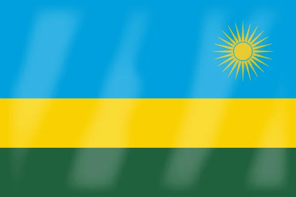 Rwanda flagga — Stock vektor