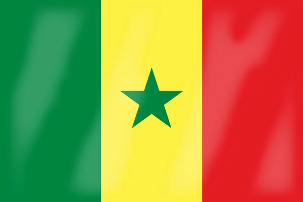 Bandeira do Senegal — Vetor de Stock