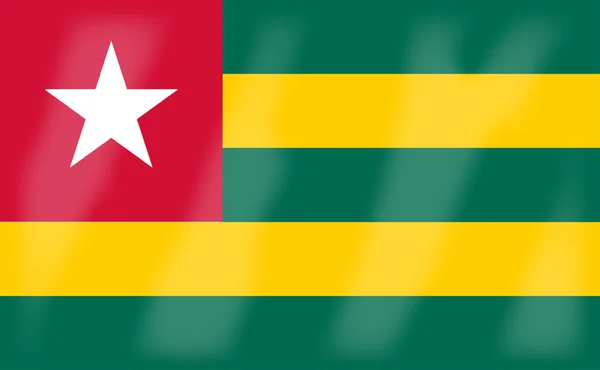 Togo flagga — Stock vektor