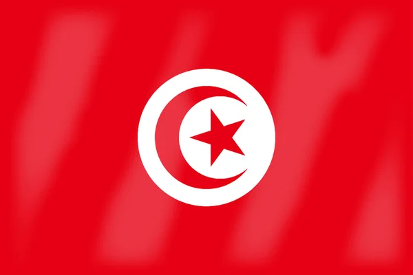 Bendera Tunisia - Stok Vektor