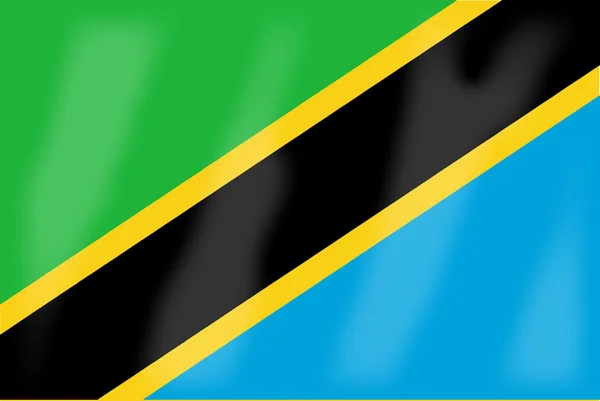 Vlag van Tanzania — Stockvector