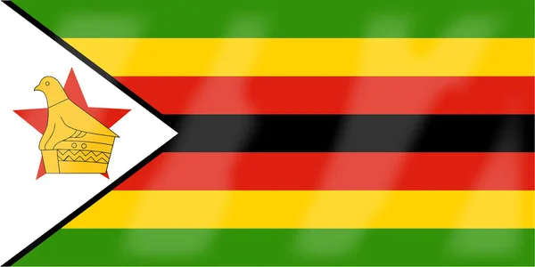 Vlag van Zimbabwe — Stockvector