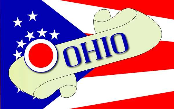 Ohio-Schriftrolle — Stockvektor