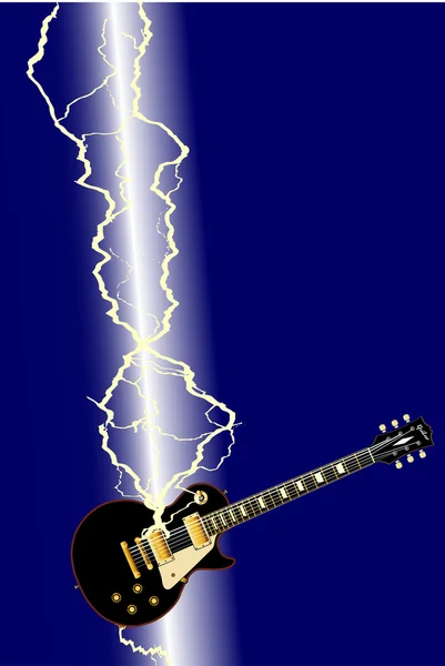 Lightning Guitar — Stock Vector