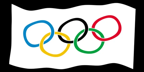 Drapeau style olympique — Image vectorielle