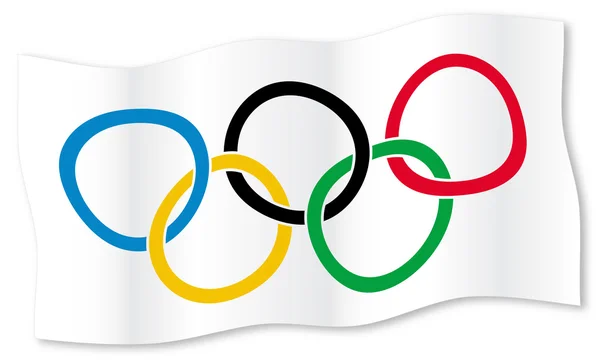 Bandiera olimpica — Vettoriale Stock