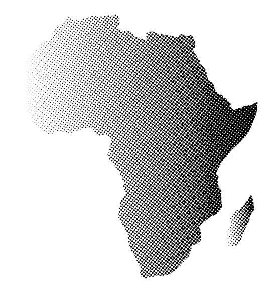 África en Halftone — Vector de stock