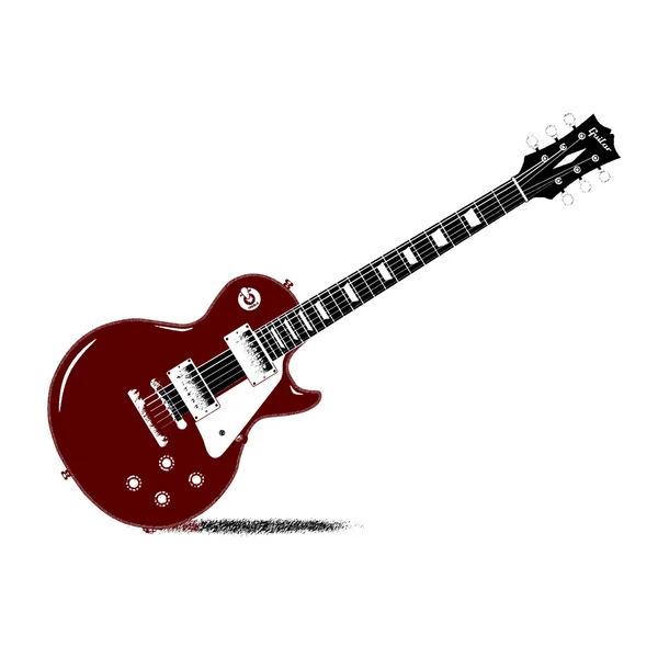 Guitare rock isolée — Image vectorielle