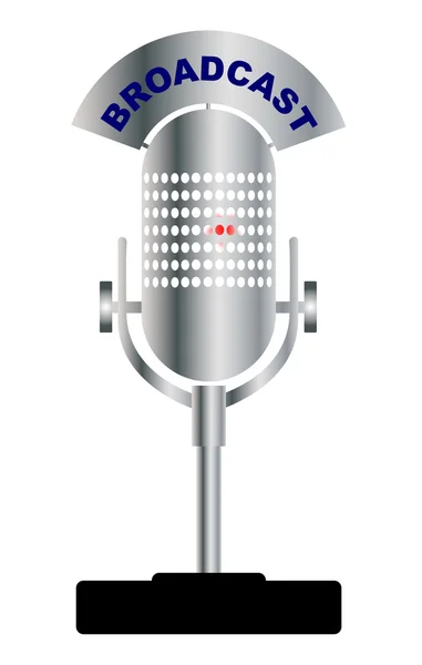 Broadcast Microphone — Stok Vektör