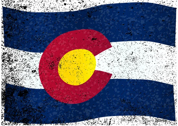 Wapperende vlag van colorado — Stockvector