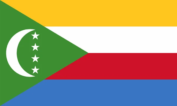 Flagga Komorerna — Stock vektor