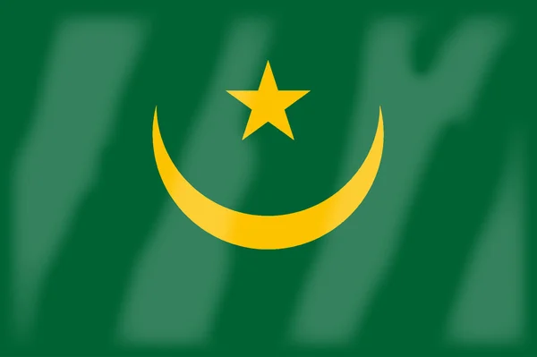 Bandeira de mauritania — Vetor de Stock