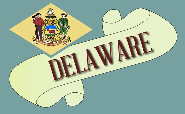 Rolagem de Delaware —  Vetores de Stock