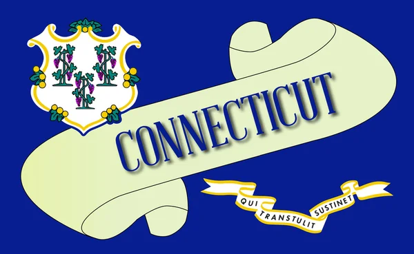 Connecticut Scroll — Stock Vector