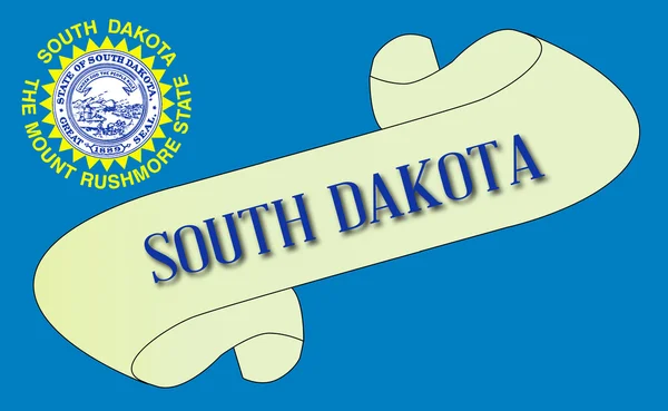 South Dakota Scroll — Stock Vector