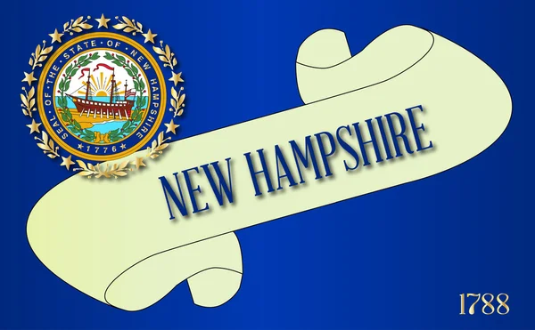 New Hampshire Scroll — Stock Vector