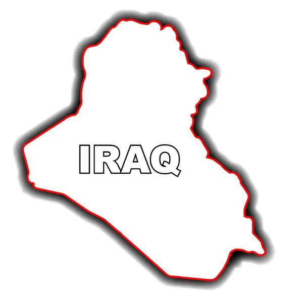 Mapa geral do Iraque — Vetor de Stock