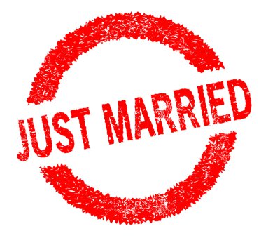 Just Married Rubber Stamp