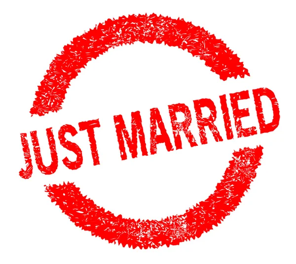 Just Married Rubber Stamp — 스톡 벡터