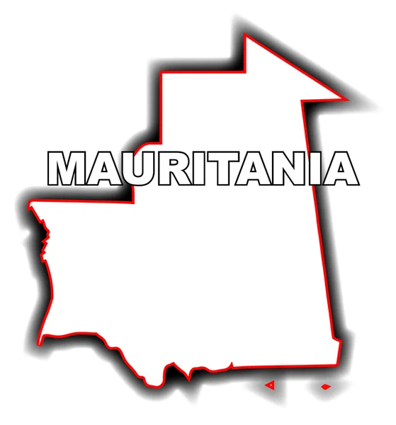 Mapa de Mauritania — Archivo Imágenes Vectoriales