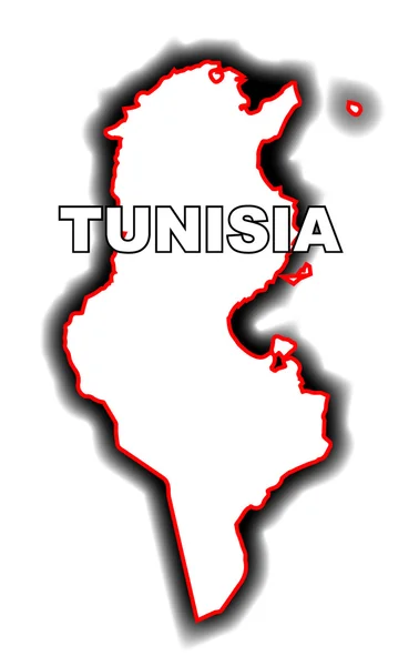 Mapa geral da Tunísia — Vetor de Stock