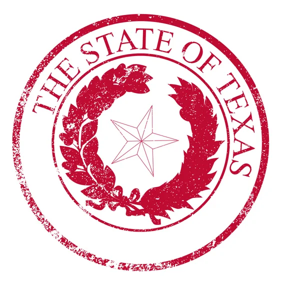 Texas State gummistämpel sigill — Stock vektor
