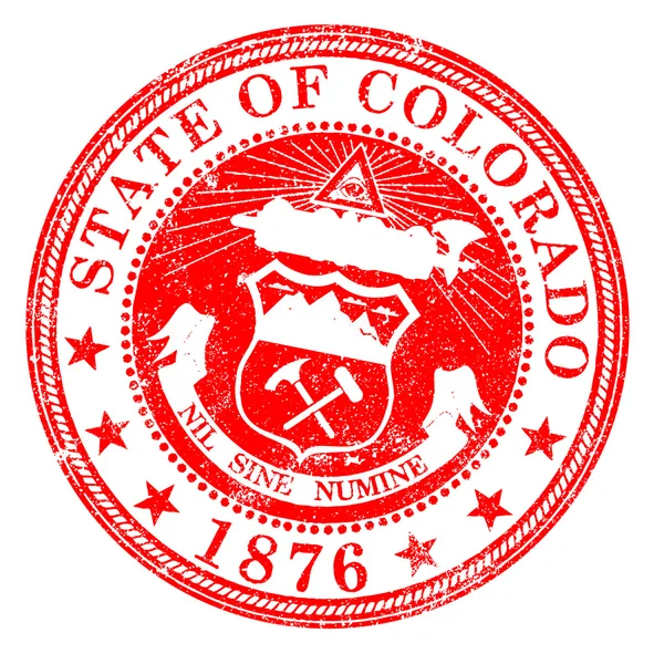 Colorado State καουτσούκ σφραγίδα — Διανυσματικό Αρχείο