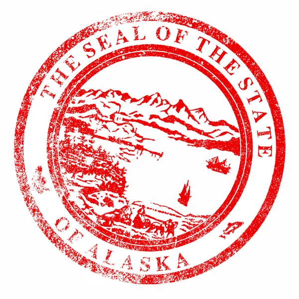 Sello sello Alaska — Vector de stock