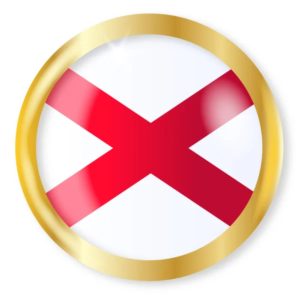 Bouton drapeau Alabama — Image vectorielle