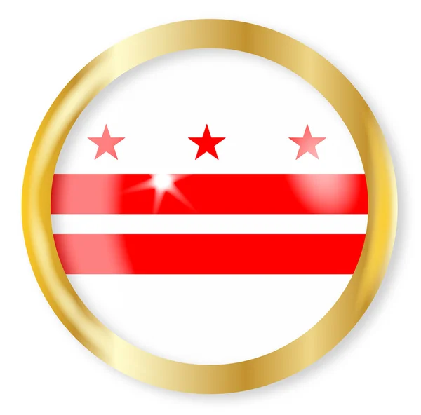 Washington Dc bayrak düğmesini — Stok Vektör