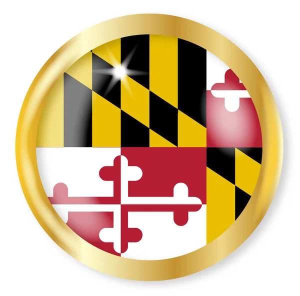 Botão de bandeira de Maryland —  Vetores de Stock