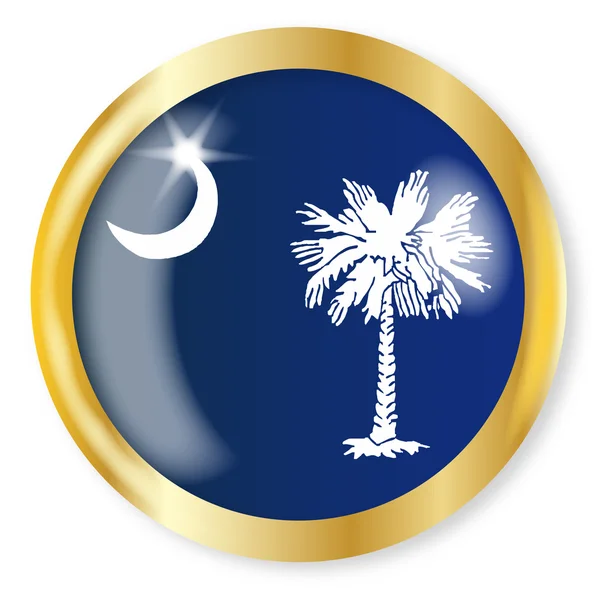 South Carolina flagga knappen — Stock vektor