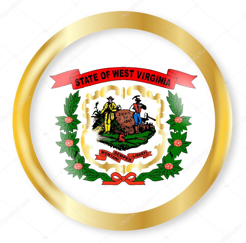 West Virginia  Flag Button