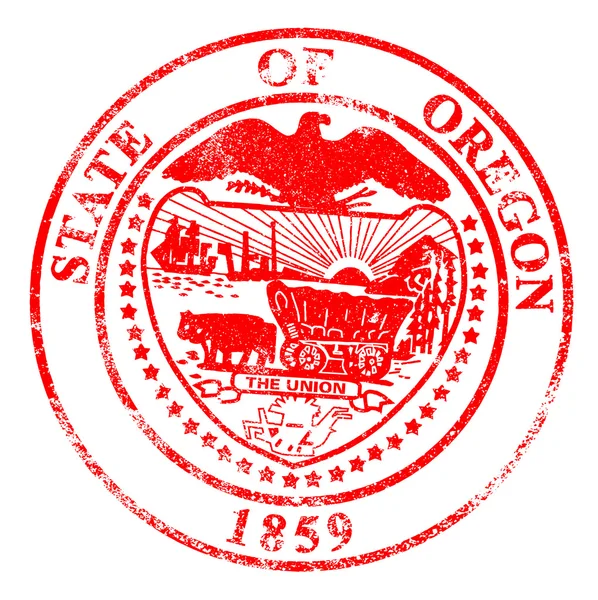 Oregon mühür damgası — Stok Vektör