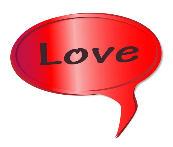 Love Speech Bubble — Stock Vector