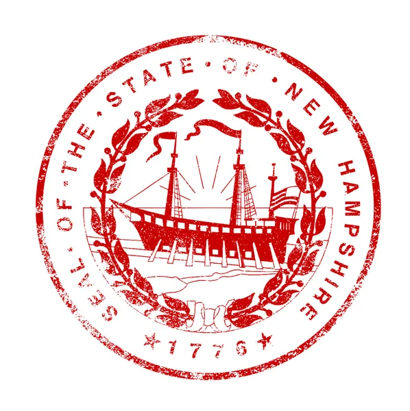 Selo de borracha New Hampshire Seal —  Vetores de Stock