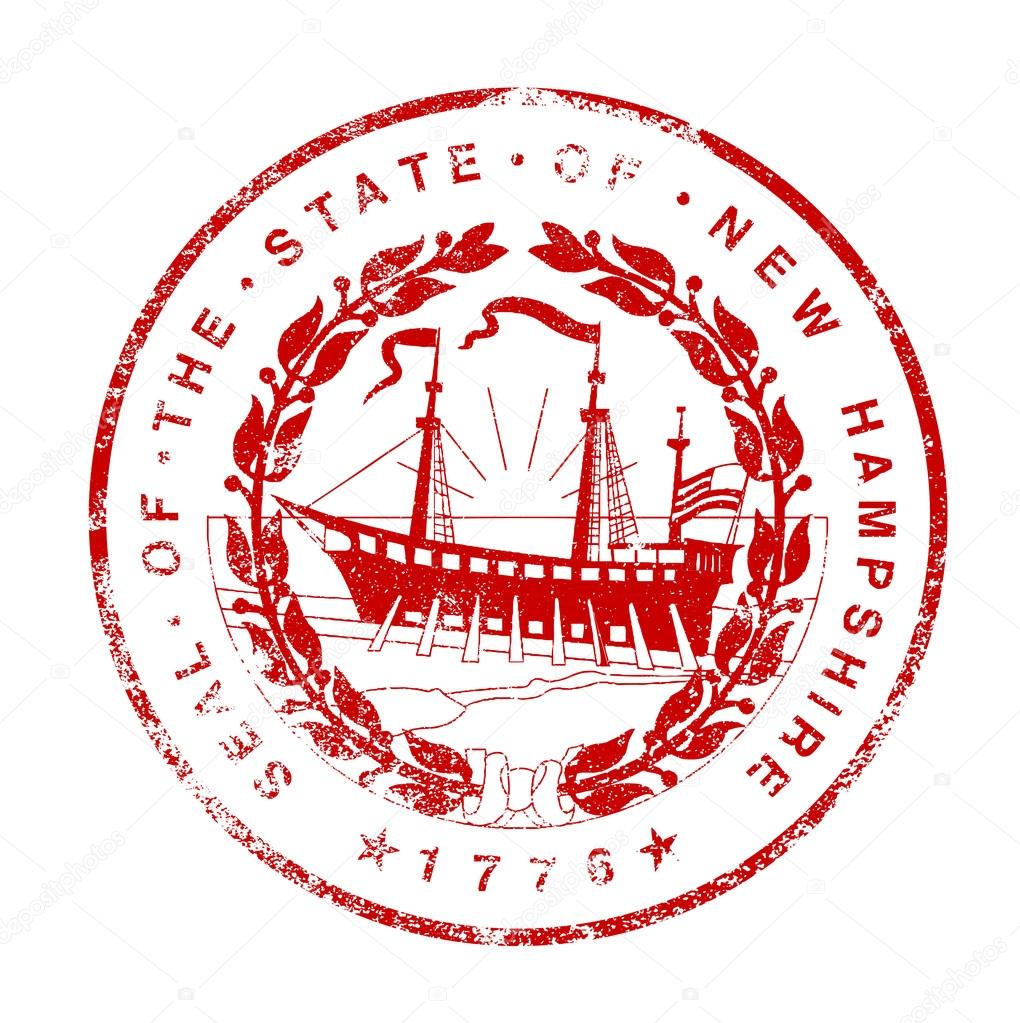 New Hampshire Seal Rubber Stamp