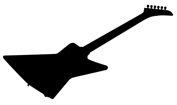 Silueta de guitarra moderna — Vector de stock