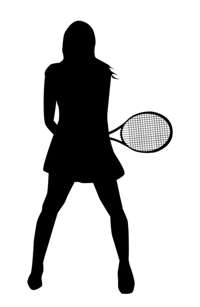 Tennis ragazza — Vettoriale Stock