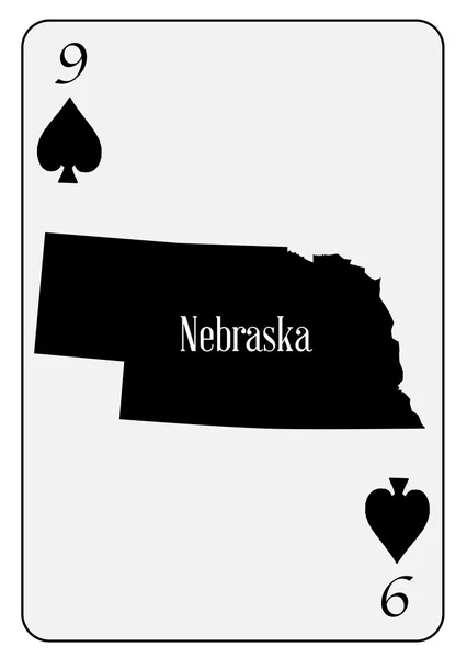 США гральні карти 9 піки — стоковий вектор