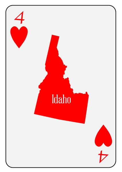 Estados Unidos jugando a las cartas 4 corazones — Archivo Imágenes Vectoriales