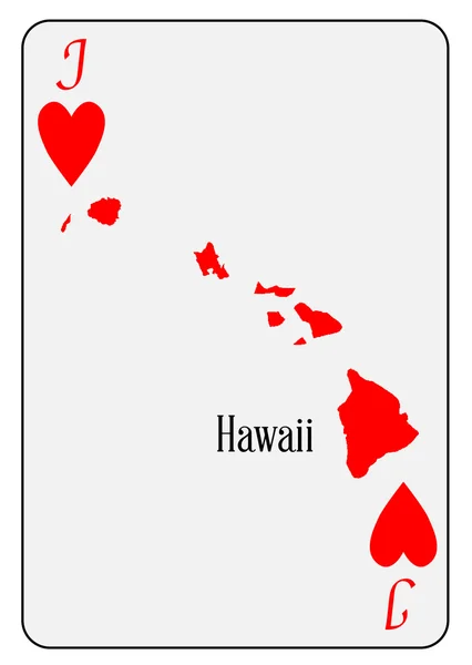 Estados Unidos jugando a las cartas Jack Hearts — Archivo Imágenes Vectoriales
