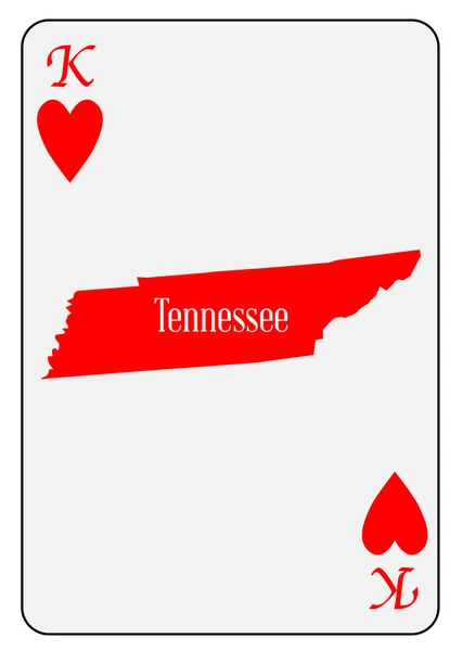 Etats-Unis Carte à jouer King Hearts — Image vectorielle