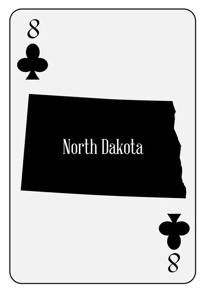Estados Unidos jugando a las cartas 8 clubes — Archivo Imágenes Vectoriales