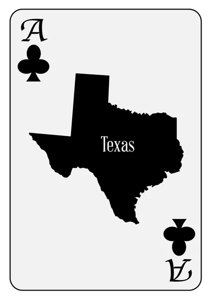 États-Unis Carte à jouer Ace Clubs — Image vectorielle