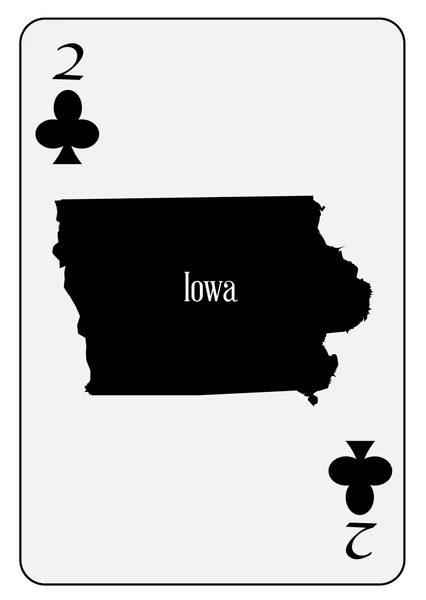 USA Carte à jouer 2 Clubs — Image vectorielle