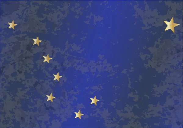 Bandiera dell'Alaska Grunge — Vettoriale Stock