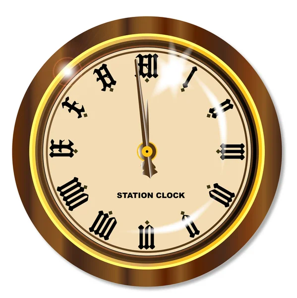 Horloge de station — Image vectorielle